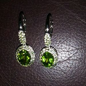 Peridot Leverback Earrings